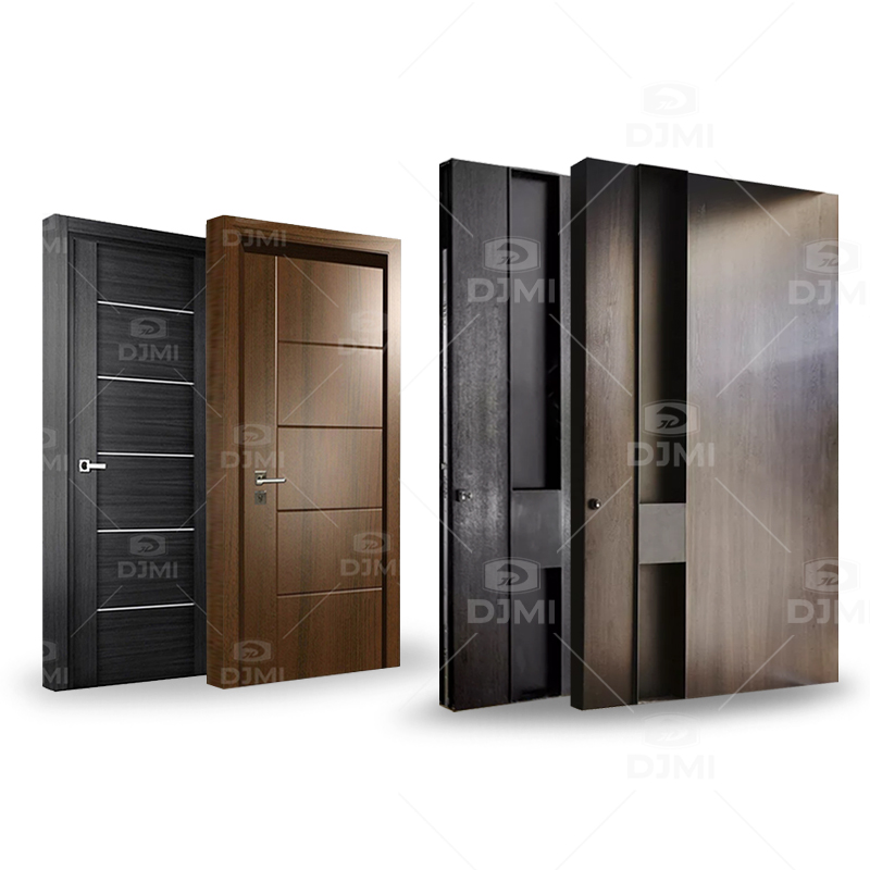 6 Panel Zinc External Fire Wood Door